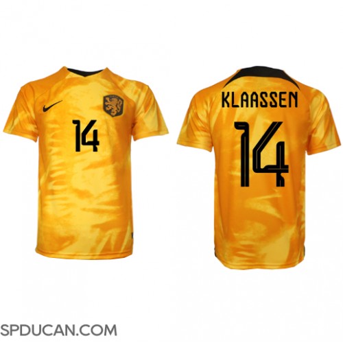 Muški Nogometni Dres Nizozemska Davy Klaassen #14 Domaci SP 2022 Kratak Rukav